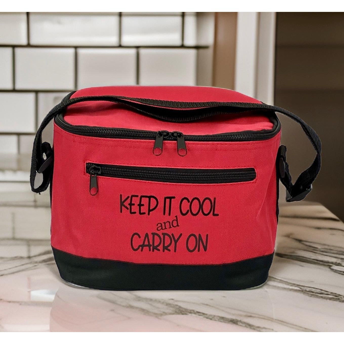 6-Pack Red Cooler “Keep it Cool and Carry On”