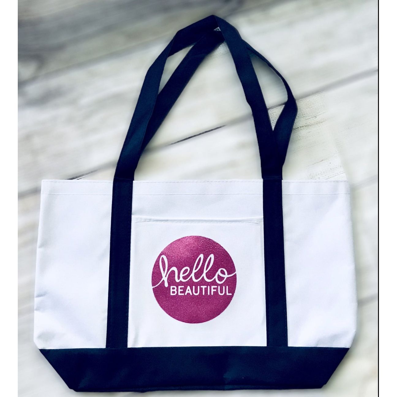 Large Tote Bag "Hello Beautiful"