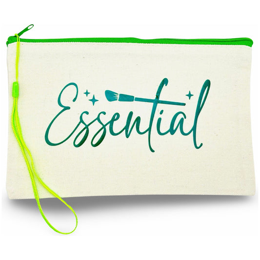 Canvas Zipper Wristlet Pouch “Essential”