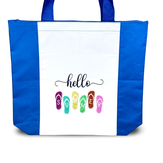 Deluxe Zip Tote Bag "Hello Summer"