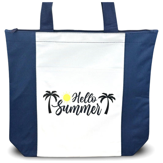 Deluxe Zip Tote Bag "Hello Summer"