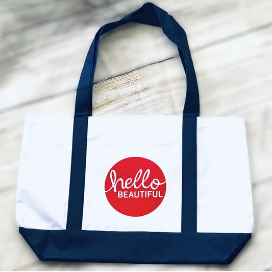 Large Tote Bag "Hello Beautiful"