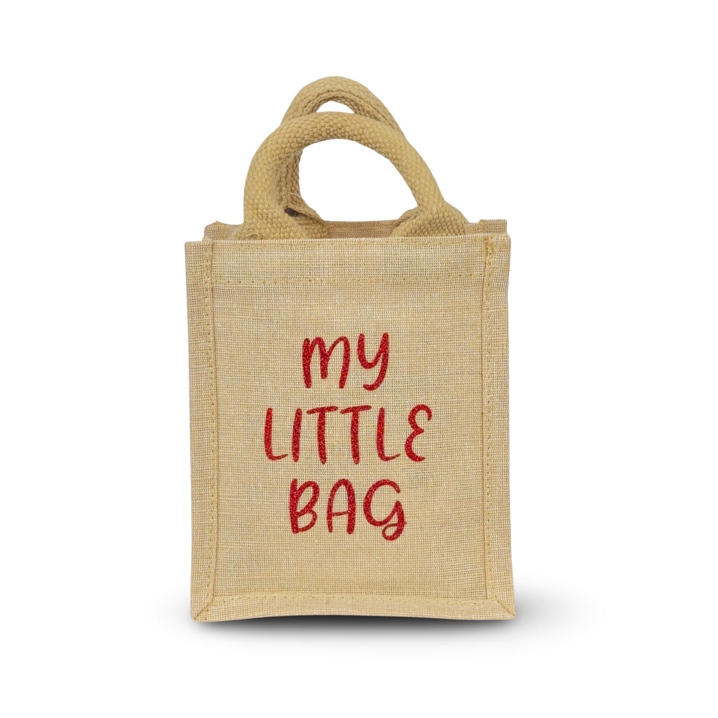 Mini Burlap Top Handle Bag “My Little Bag”