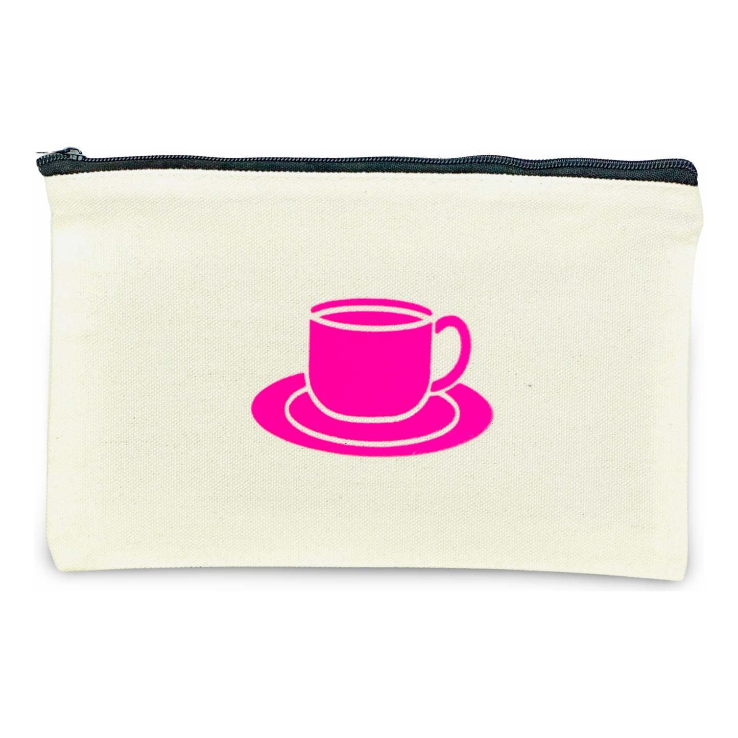 Canvas Zip Wristlet Pouch “Life of the Tea Party”