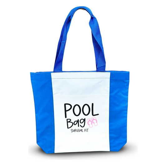 Deluxe Zip Tote Bag "Pool Bag Survival Kit"